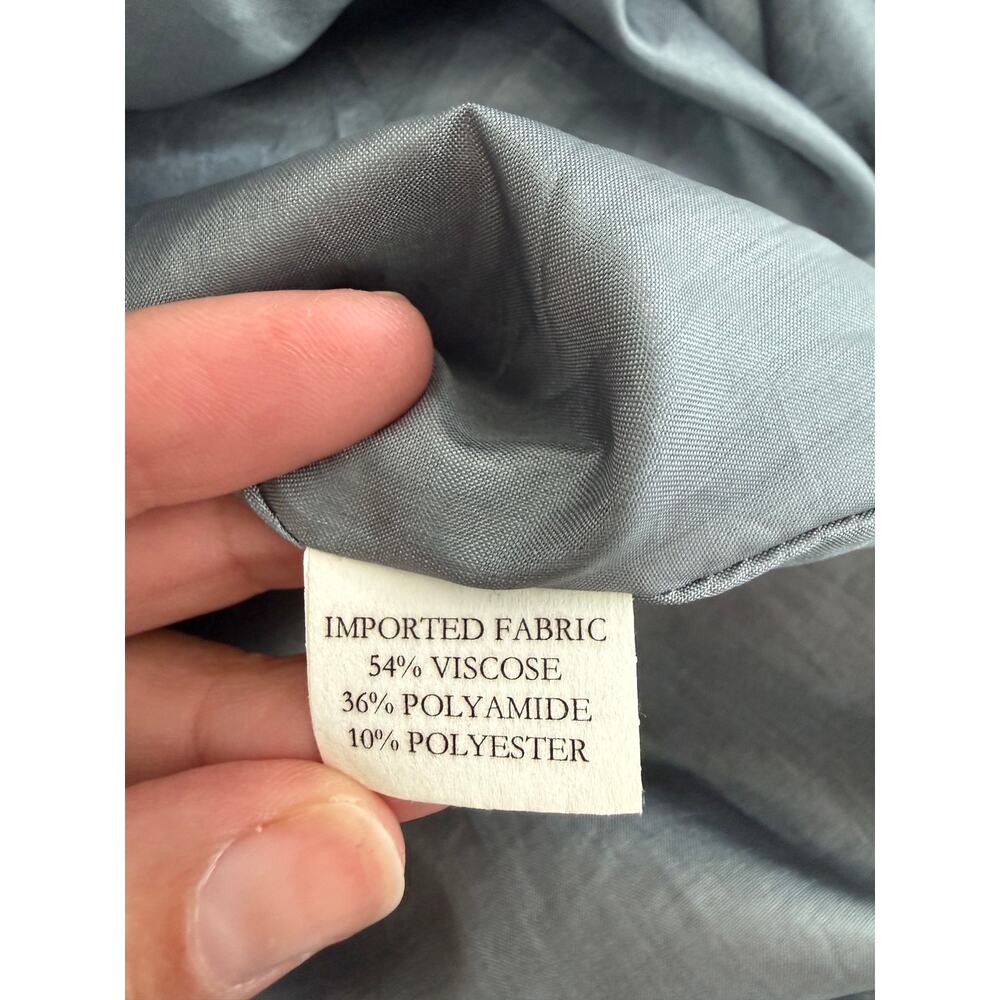 Chaiken Teal Crinkle Textured Midi Skirt USA Size 6 - Picture 9 of 11